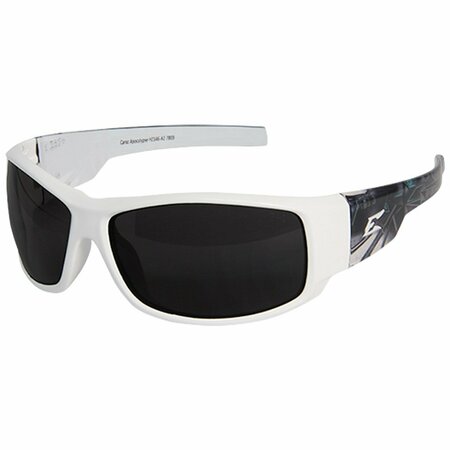 EDGE EYEWEAR Caraz Apocalypse 2 White & Gray Cyber-Mechanical Frame w/ Smoke Lens HZ146-A2